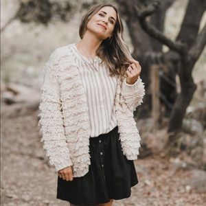rylee and cru baby fringe cardigan